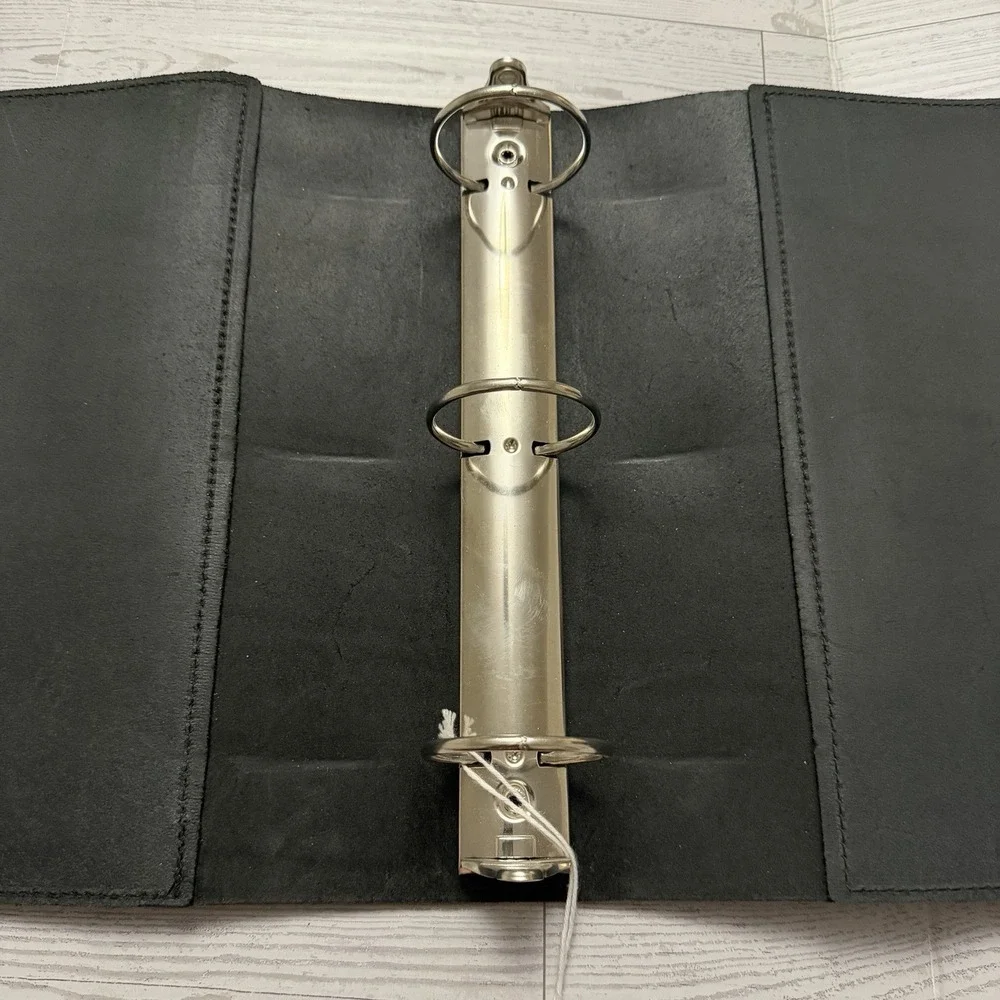 New with Tags - Rustico Black 100% Leather Soft Binder Journal 3-Ring
